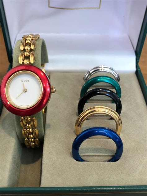 gucci interchangeable|Gucci change bezel watch.